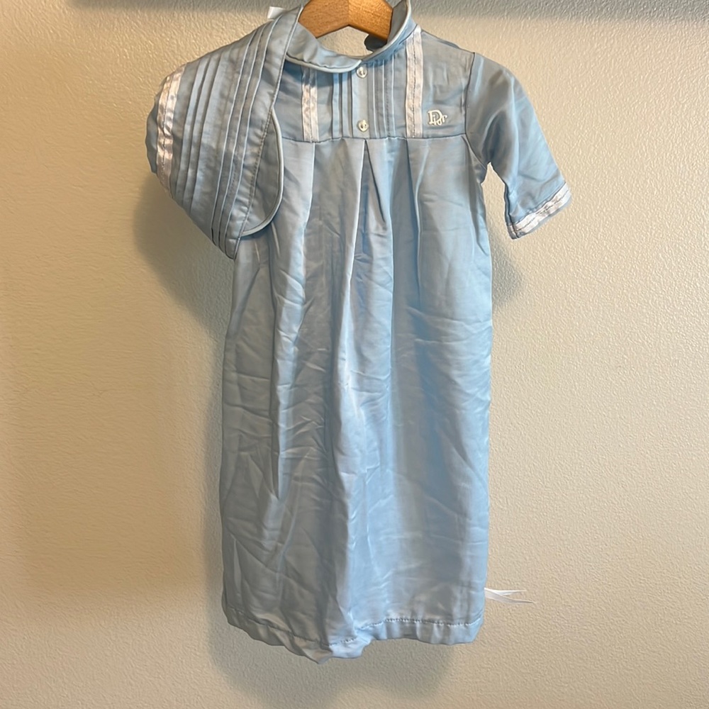 Dior baby christening gown, light blue.